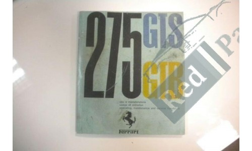 Notice d'entretien 01/65 ferrari 275 GTB/GTS (95990004/U) (Occasion)