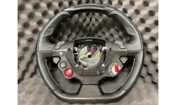 volant carbone cuir noir coutures blanches ferrari FF (87233400)
