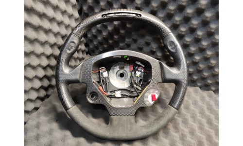 Volant Carbone & Alcantara & Cuir Noir Surpiqures Noires & Leds Ferrari F430 Scuderia (8184420/U) (Occasion)