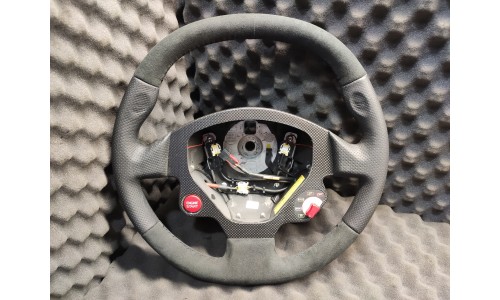 Volant Carbone / Cuir & Alcantara Noir Surpiqures Noires Ferrari 430 Scuderia (81846900)