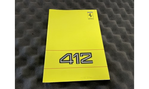 Notice D'entretien ferrari 412 495/87 (95990093/U) (Pièce D'occasion)