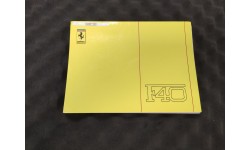 Manuel du Propriétaire Ferrari F40 1988 CAT 512A/88 (Not.12/U) (Pièce Occasion)