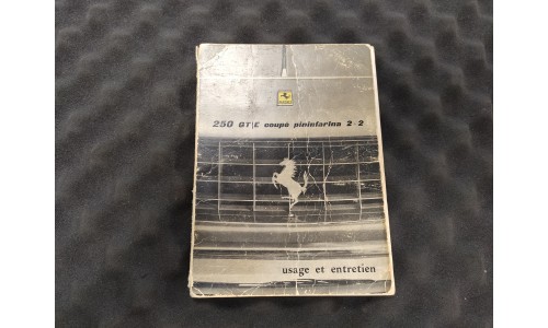 Notice d'Entretien Ferrari 250 GT/E 1963 CAT 05/1963 (Not.31/U) (Pièce Occasion)