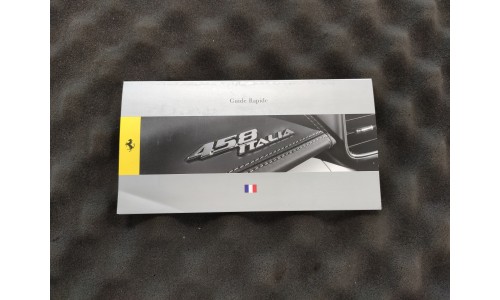 Guide Rapide Ferrari 458 Italia 2009 FR CAT 3595/09 (82935000/U) (Pièce Occasion)