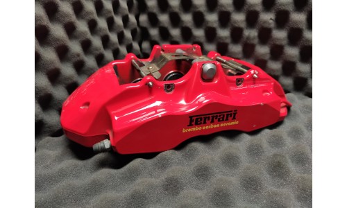 ETRIER FREIN AVANT GAUCHE ROUGE CARBOCERAMIQUE CCM FERRARI 599 (219363)