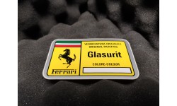 Sticker Glasurit Code Peinture Vierge Ferrari (MC3615)