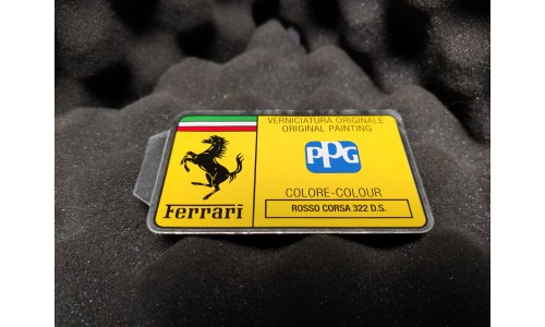 Sticker Glasurit Code Peinture 322 D.S Rosso Corsa Ferrari (MC3615/65)