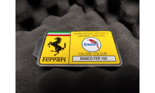 Sticker Glasurit Code Peinture 100 Bianco Ferrari (ER3615/30)