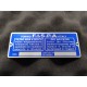 PLAQUETTE/ETIQUETTE 35x93 FILTRE A AIR FISPA (MC3913/2)