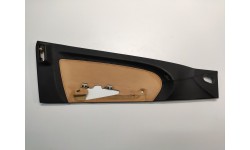 Garniture Centrale de Panneau de Porte Gauche Cuir Beige et Noir Ferrari 456 M GT / GTA (65470300/U) (Pièce Occasion)