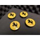 Badge / Centre de Roue Jaune Nouvelle Génération Ferrari (340066)