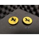 Badge / Centre de Roue Jaune Nouvelle Génération Ferrari (340066)